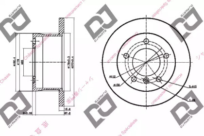 Тормозной диск DJ PARTS BD1488